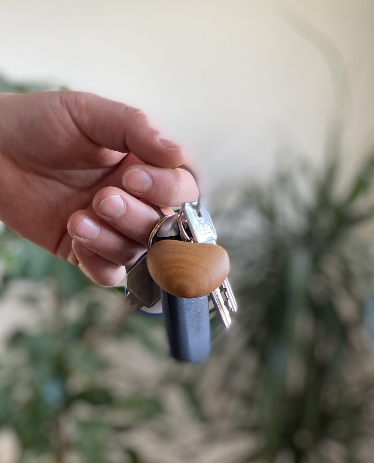 Herz Schlüsselanhänger Kirsche geölt